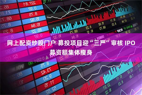 网上配资炒股门户 募投项目迎“三严”审核 IPO募资额集体瘦身